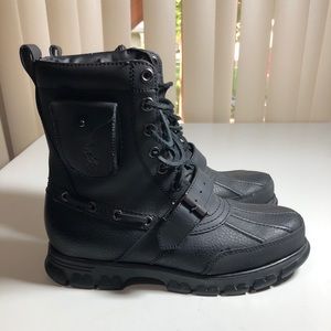 Mens Polo Ralph Lauren Black Hamlin II Size 8 1/2D